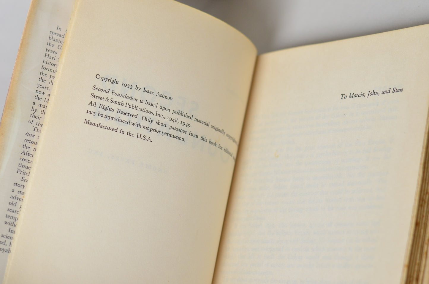 Book Club Edition Second Foundation by Isaac Asimov 1953