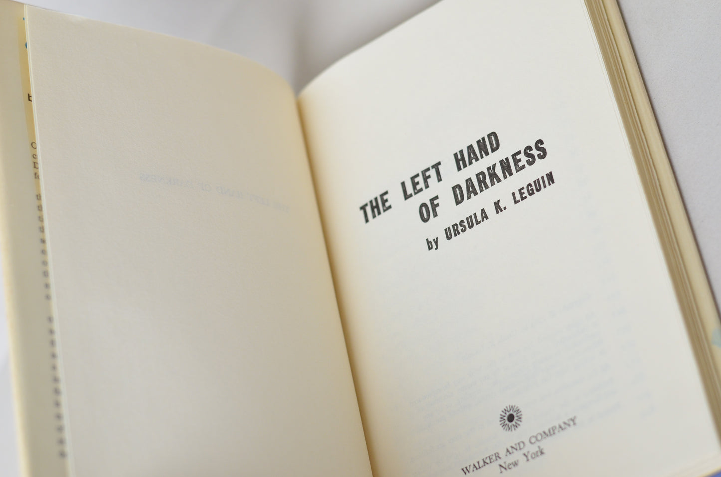 Book Club Edition The Left Hand of Darkness by Ursula K. Le Guin 1969