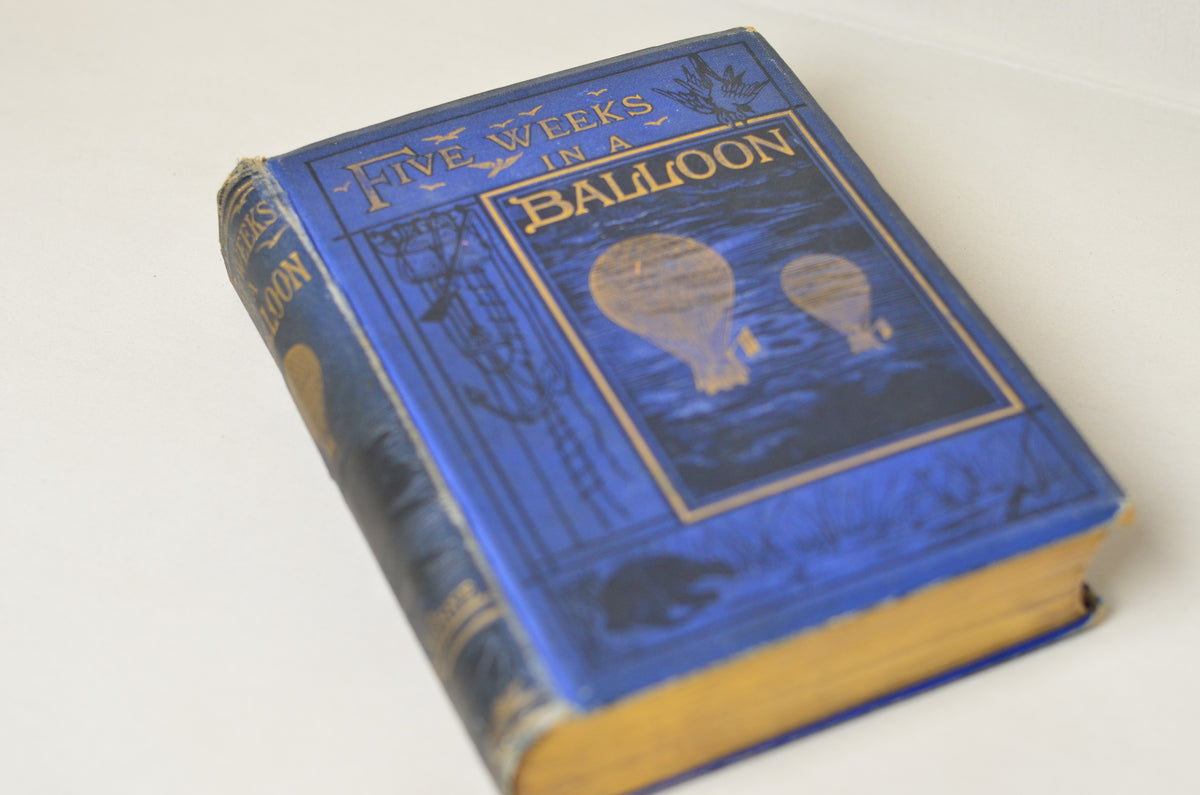 Early Edition Five Weeks in a Balloon by Jules Verne 1875