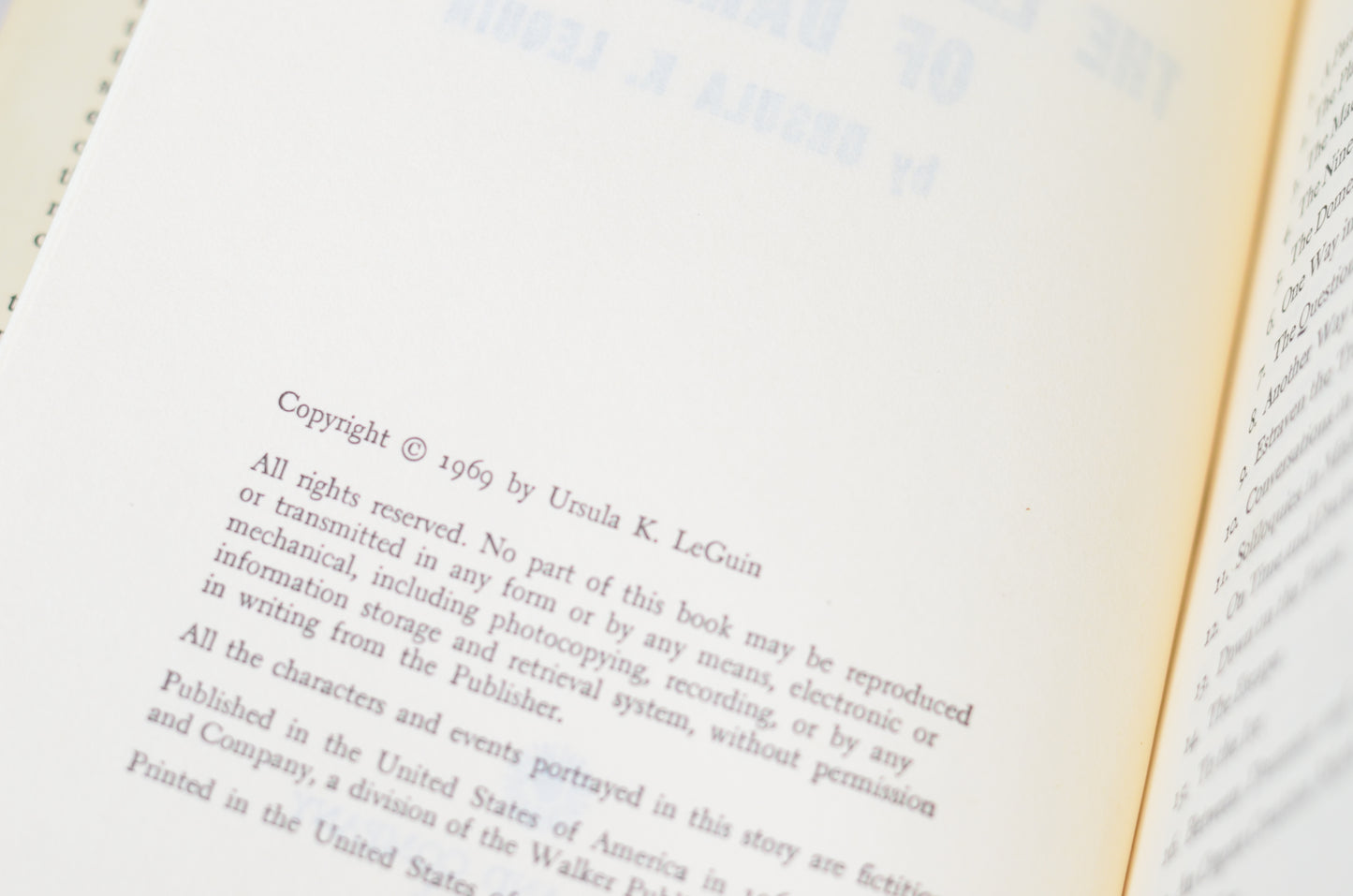 Book Club Edition The Left Hand of Darkness by Ursula K. Le Guin 1969