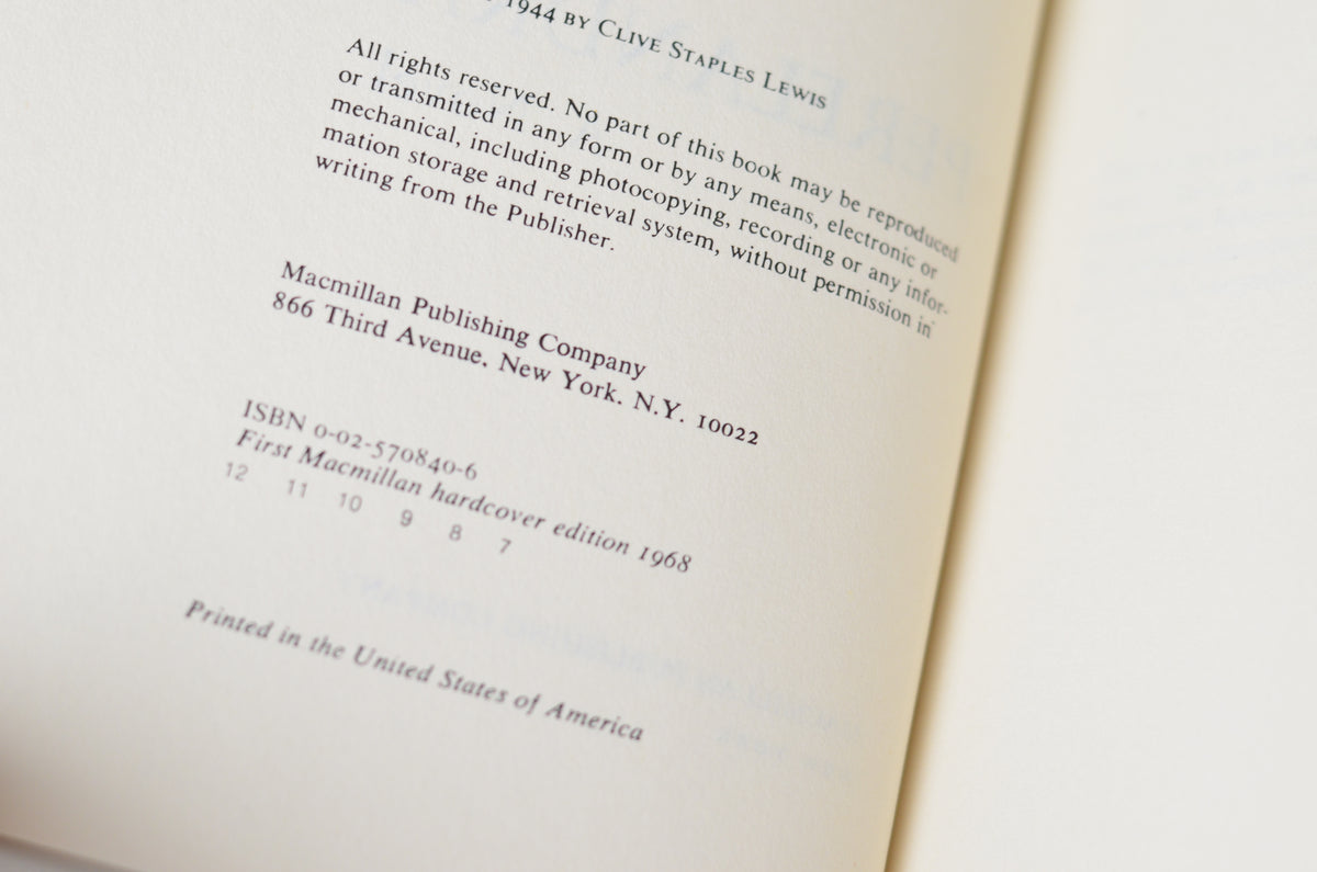 Vintage Perelandra by C.S. Lewis 1968
