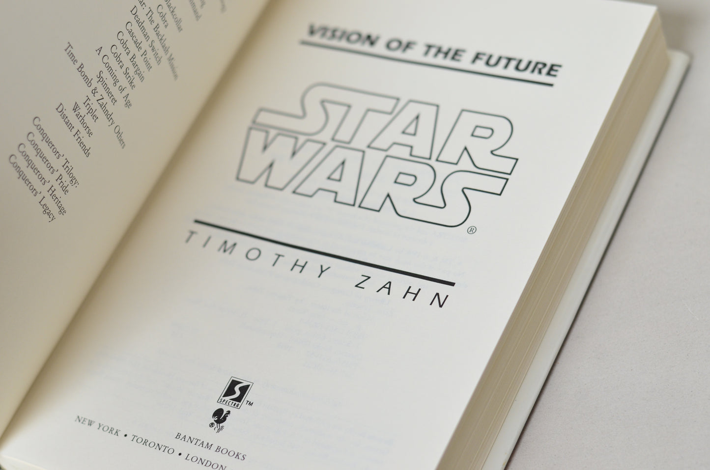 First Edition Star Wars: Vision of the Future by Timothy Zahn 1998 - Hand of Thrawn