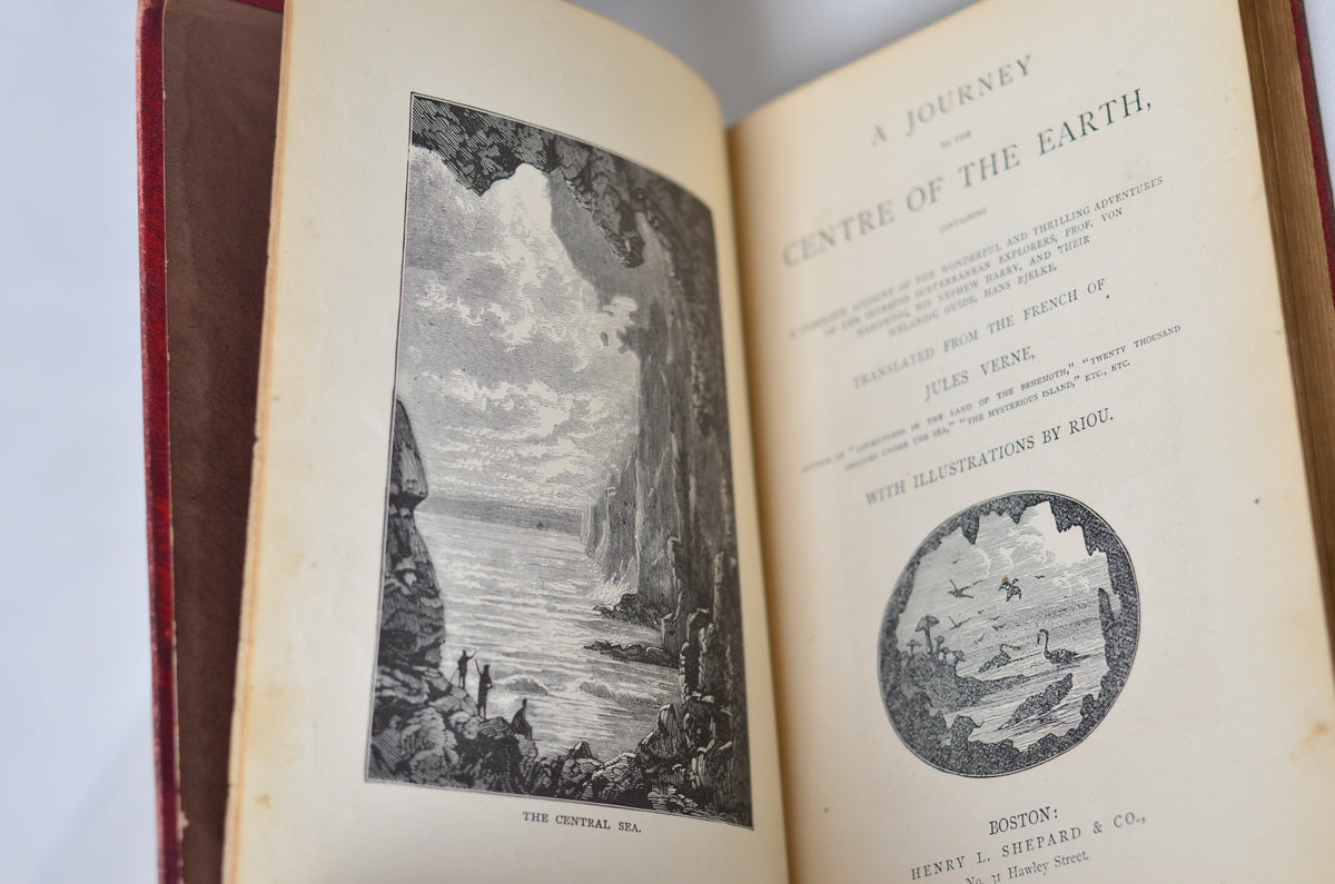 Early Edition A Journey to the Centre of the Earth by Jules Verne circa 1874