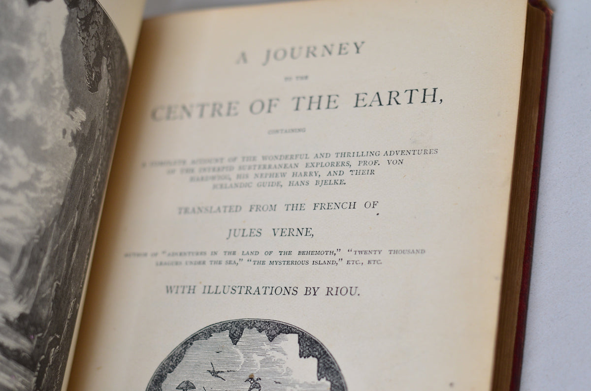 Early Edition A Journey to the Centre of the Earth by Jules Verne circa 1874