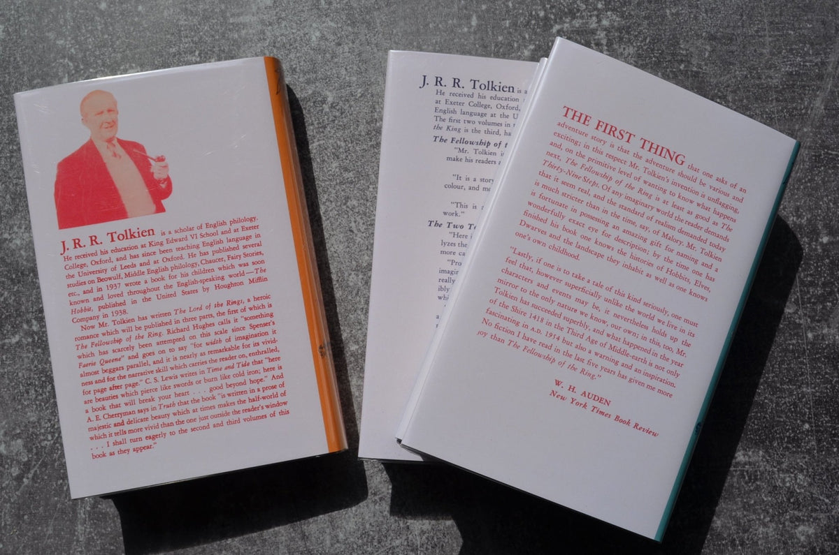 New Editions of The Lord of the Rings Trilogy by J R R Tolkien in Facsimile First Edition Dust Jackets