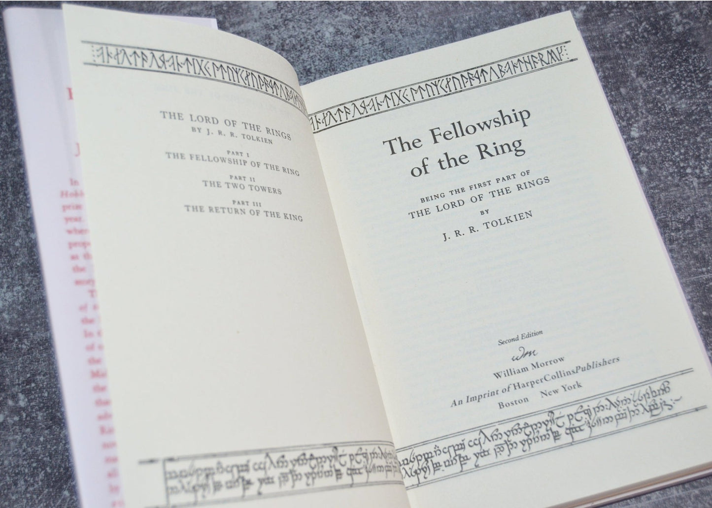 New Editions of The Lord of the Rings Trilogy by J R R Tolkien in Facsimile First Edition Dust Jackets